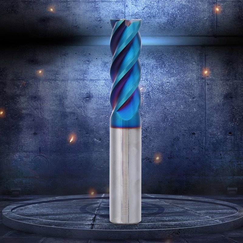 NanO Coated HRC65° Milling Cutter Tungsten Steel 4 Flutes Flat