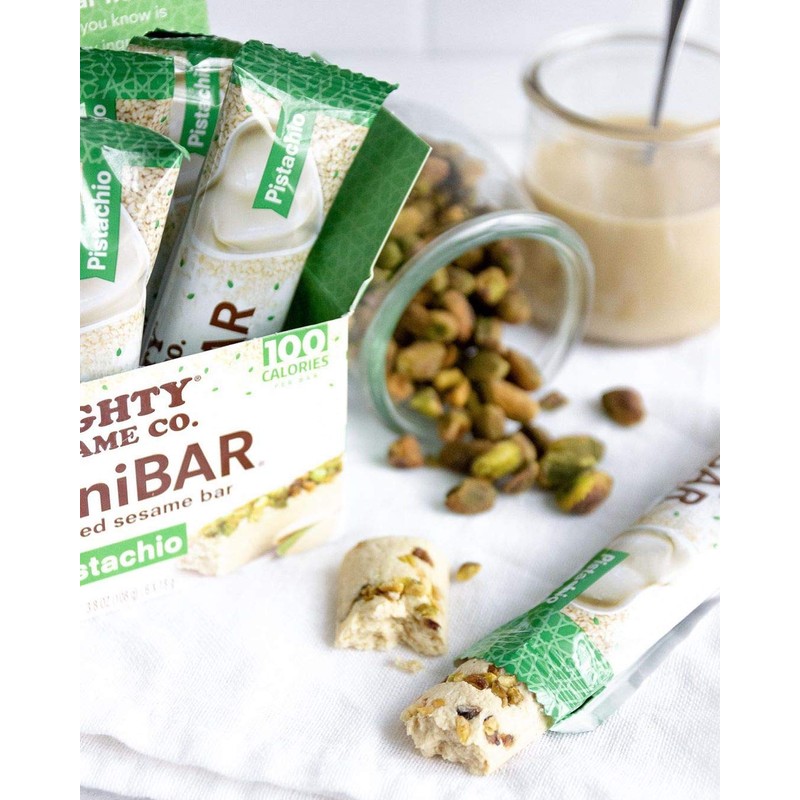Mighty Sesame TahiniBars With Pistachio (2 Pack Total 12 Bars)