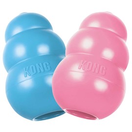 KONG - Puppy Toy Natural Teething Rubber - Fun to Chew, Chase and Fetch (Color May Vary) - for Extra Small Puppies