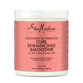 SheaMoisture SheaMoisture Curl Enhancing Smoothie Hair Cream for Thick, Curly Hair Coconut and Hibiscus Sulfate Free and Paraben Free Curl Cream 20 oz