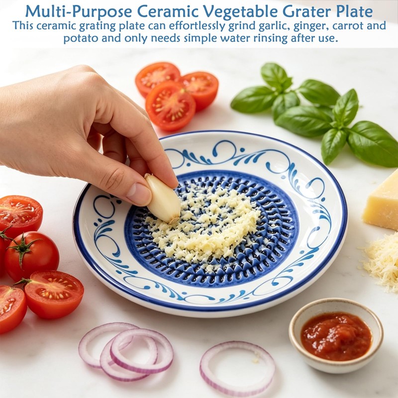 Ceramic Grater Plate, Garlic Grater Plate, Spanish Tomato Grater Plate,