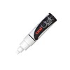 UNI CHALK PWE-8K FL WHITE MARKER CHISEL TIP 8.0mm -