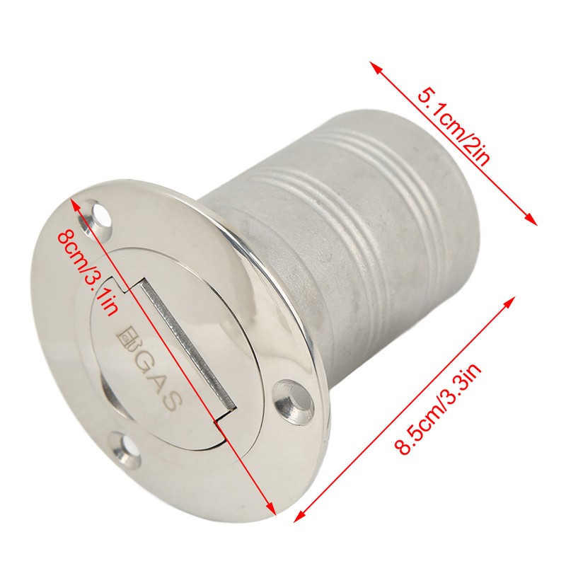Boat Filler Right Angle Clamshell 316 Stainless Steel Hardware for