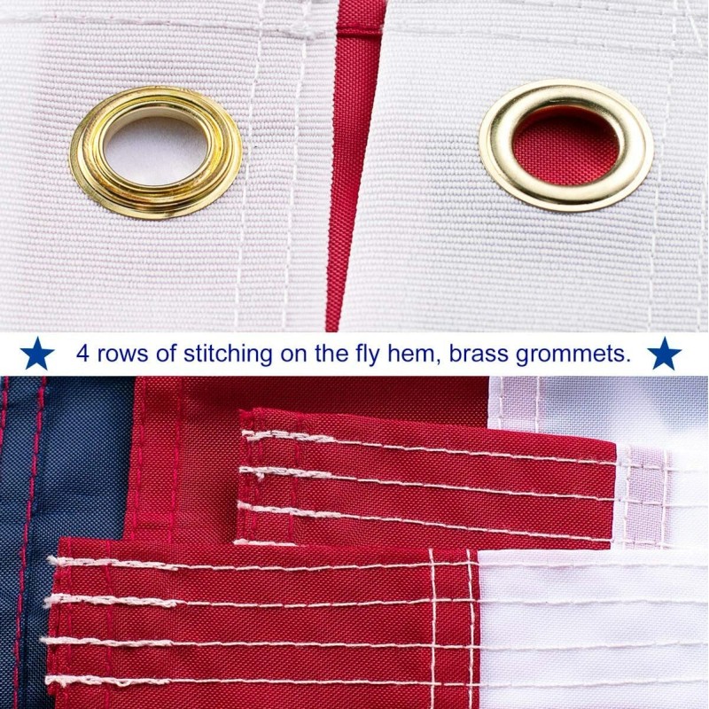 Qlash American US Flag Heavy Duty Nylon Double Stitching Embroidered