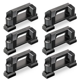 MZS Truck Bed Rail Cleats, Tie Down Anchors T Slot Nuts Compatible with Tacoma Tundra Ram 1500 Gladiator Pickup for Cargo Trailer, Replace PT27835160 PT27835112 PT2780C010 Black, Pack of 6