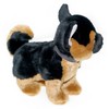 tachi Standing Plush Dog Cuddly Toy Shepherd Dog Black Brown