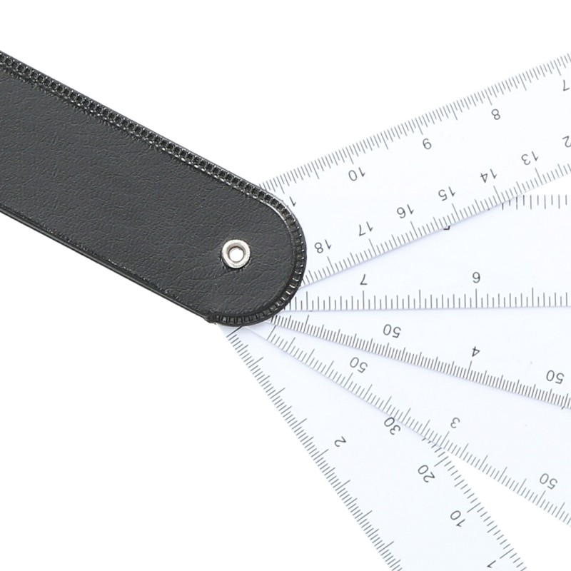 4Pcs Multifunctional Fan Scale Ruler Plastic Drafting Foldable Architect Tool