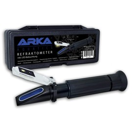 ARKA Refraktometer - Präzises Messgerät für Salinität & Dichte in Meerwasseraquarien, inkl. LED-Licht & Temperaturausgleich, essentiell für gesunde Aquarienbedingungen