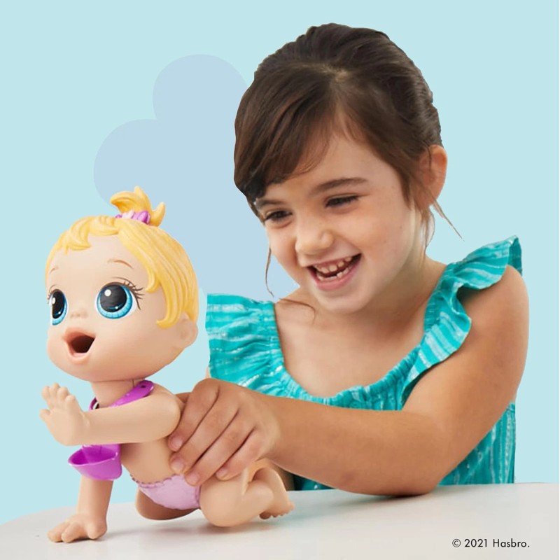 Baby Alive Lil Snacks 8" Baby Doll Blonde Hair Eats