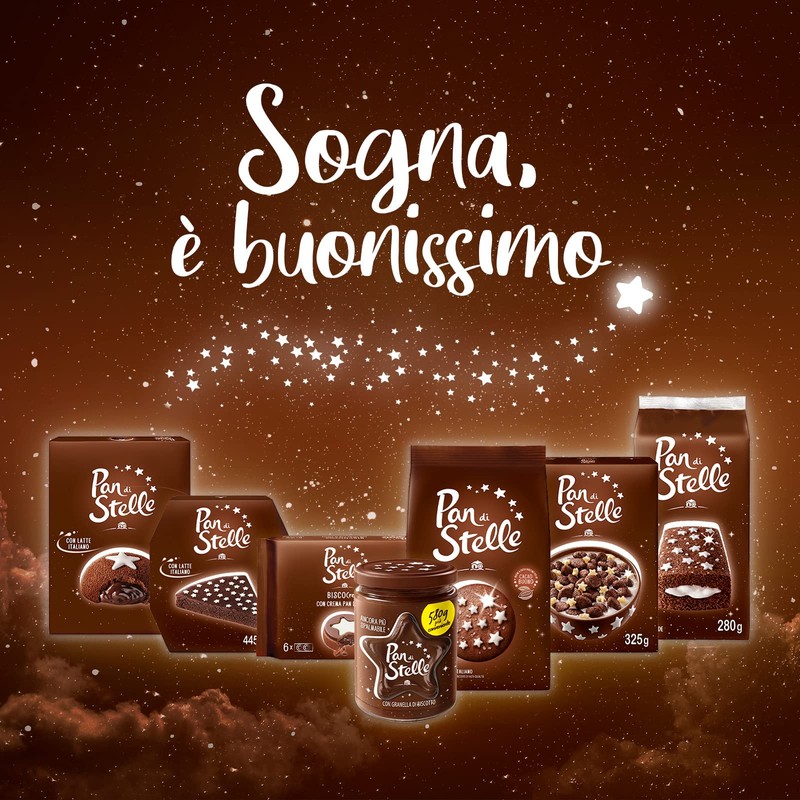 Mulino Bianco Pan di Stelle Biscocrema Biscuits 168g 5.92oz