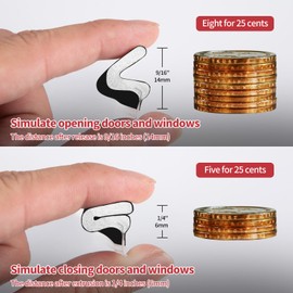 Solike 20 Feet Weather Stripping Door Seal with 8 PCS Door Corner Seals, V-Shaped Replacement Kerf Weather Stripping for Door Frame "Q" Foam Door Seal Strip Door Insulation (Black)