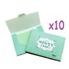 KFMX Set 10 Sobres Papel Arroz Facial Absorbente Blotting Paper