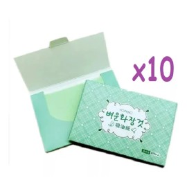 KFMX Set 10 Sobres Papel Arroz  Facial Absorbente Blotting Paper