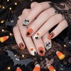 4 Sheets Halloween Full Nail Wraps Stickers for Women Halloween