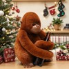 10" Gorilla Plush Pillow Stuffed Animal, Soft Fluffy Hugging Cushion,