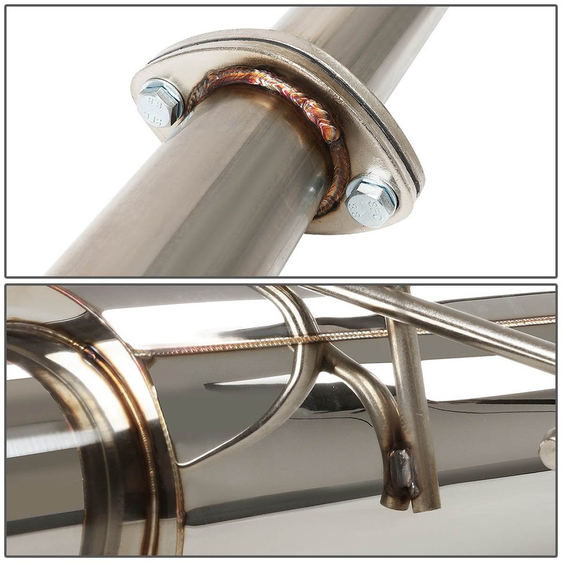 DNA Motoring CBE-HC923 CBEHC923 Stainless Steel Catback Exhaust System