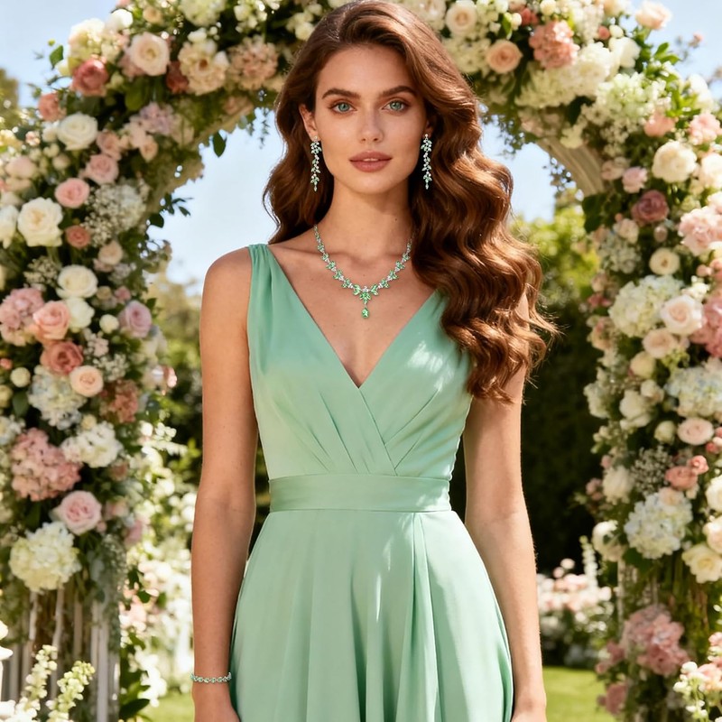 EVER FAITH Mujer Set de Joyería Cristal Austriaco Bola de
