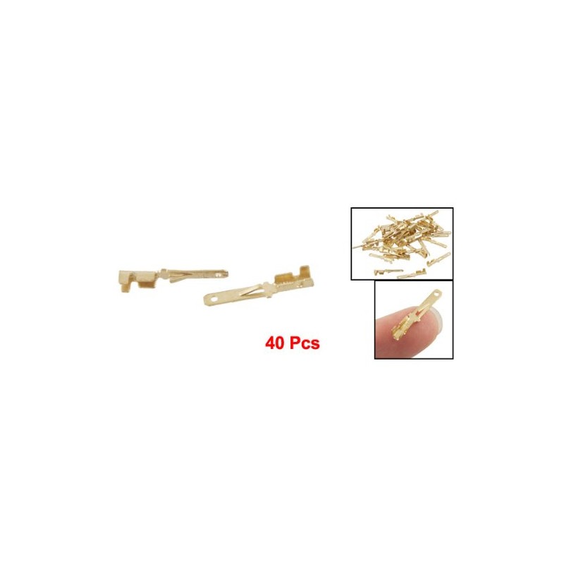 uxcell 2.8mm Wiring Connectors Male Spade Crimp Terminals 40pcs Gold