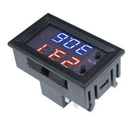 DC 12V LED Thermostat Digital Temperature Controller, DiyStudio W1209-WK Mini Control Thermometer Waterproof NTC Temperature Sensor for High Accuracy Measurement of -50℃~110℃, 0.1℃, Temperature Adjustable Switch Module, Suitable for Home Freezer/Aquarium/Aquarium(Red and Blue)