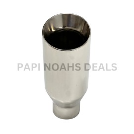 PAPI NOAHS DEALS 2" Inlet 3 Inch Out 7" Long Angled Dual Wall Round Stainless Steel Exhaust Tip