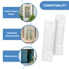 BANLIN 3Pack Storm Door Hinge White Aluminum 1/8 inch Grooved