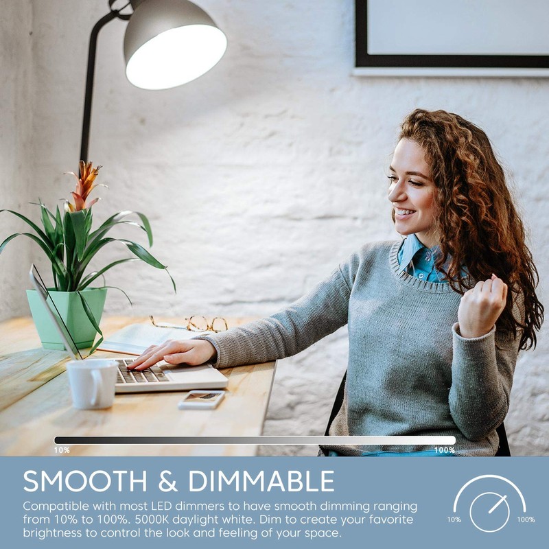 Linkind Dimmable A19 LED Light Bulbs, 40W Equivalent, E26 Base,