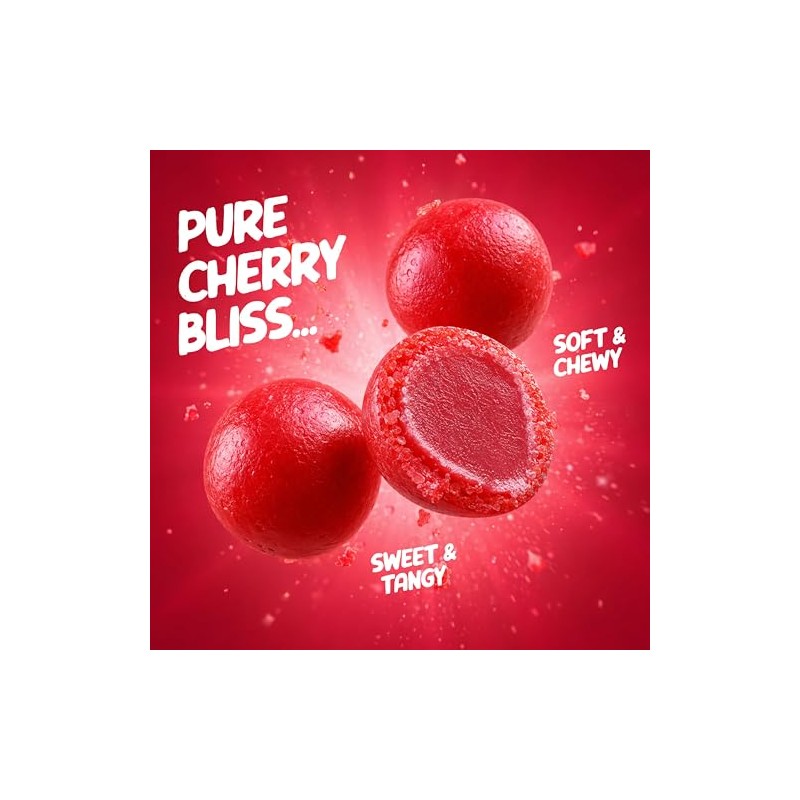 Cherry Sours Candy 1lb Bulk – Soft Chewy Sour Balls