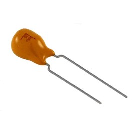 NTE Electronics TD100M10 Series TD Solid Tantalum Capacitor, Radial Lead, 100 µF Capacitance, 20% Tolerance, 10V