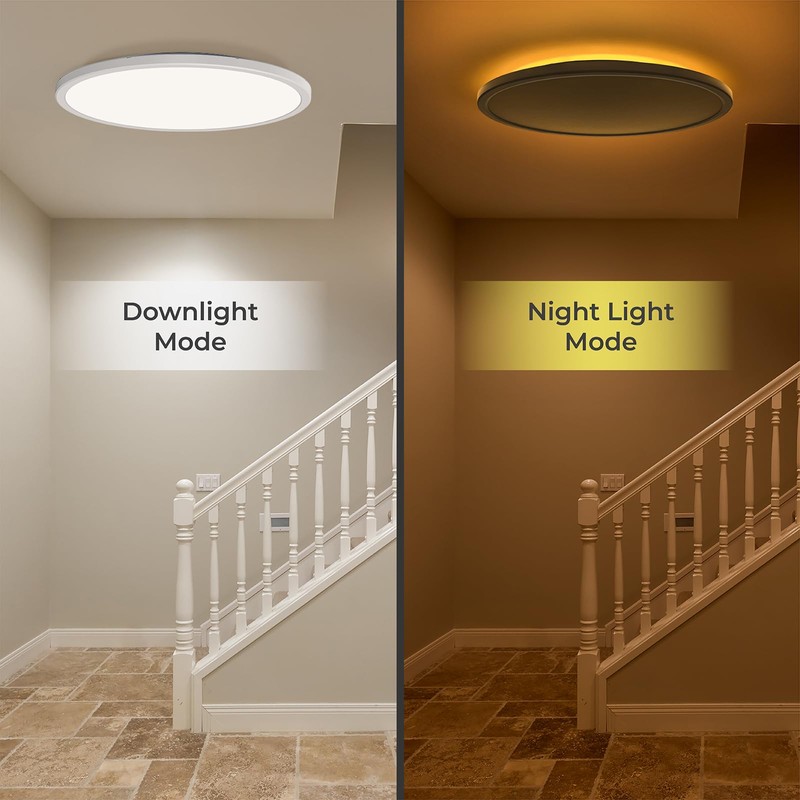 Matane 15.4in LED Flush Mount Ceiling Light Fixture with Remote,