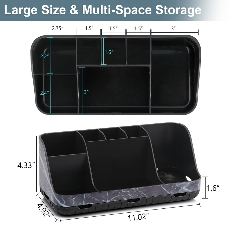 GFWARE Marble Black Toothbrush Holders for Bathrooms - Detachable 7