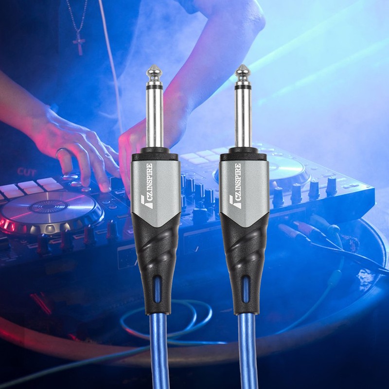 1/4 Inch Audio Instrument Cable 10ft Noise Reduction Dual Straight