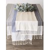DII Bordered Dobby Woven Table Runner, 15 x 72, Black,