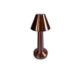 Small Cordless Table Lamp, Portable Two Color Option Lamp for Restaurant Dinner Table, Rechargeable 3-Way Dimmable Touch Light Portable Metal Night Light for Bedside Dining Room Patio Bar (Bronze)