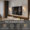 Gold Rechargeable Battery Operated Wall Sconces Set of 2 with