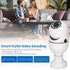 ASHATA E27 Light Bulb Security Camera, 2MP HD Smart Light