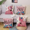 Fjfz 4th of July Flamingo Patriotic Decorative Throw Pillow Covers