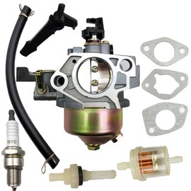 LIZAPUS Carburador Carb compatible con CH3 DEK Brush Master Gasolina Chipper Shredder 401CC/11HP/13HP Motor con Juntas Filtro de Combustible Kit de Bujía