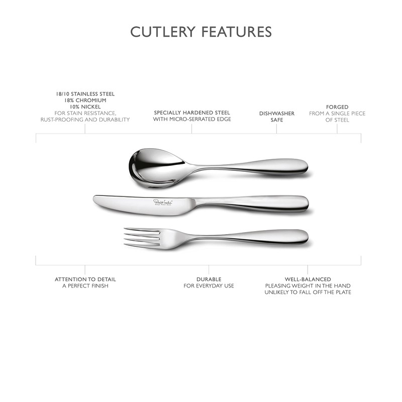 Robert Welch Stanton Bright, 7 Piece Cutlery Place Setting. Made