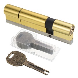 PATIKIL 32.5/77.5 (110mm Overall) European Double Lock Cylinder, Door Cylinder Lock with 2 Renovation Keys / 6 Owner Keys