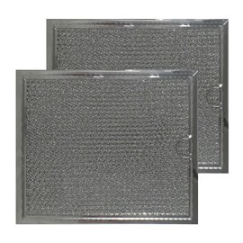 HASMX AFF105-M2 Aluminum Mesh Microwave Oven Grease Filter Replacement for GE Fits for GE PM6X486DS Aluminum Mesh Grease Microwave Oven Filters, 7-3/4" X 9" X 3/32", 2-Pack