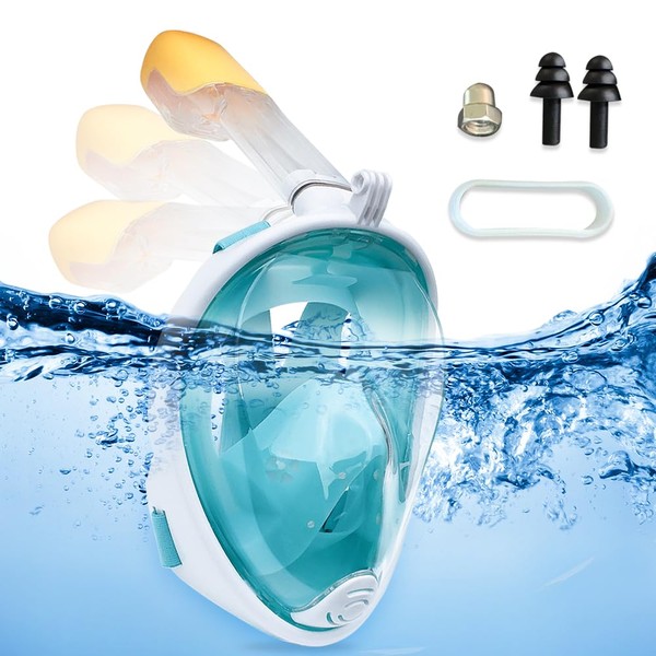 mizikuu Kids Snorkel Mask Full Face, 180 - Degree Panoramic