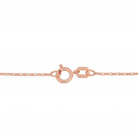 Kooljewelry 14k Rose Gold 0.7 mm Long Box Chain Necklace (18 inch)