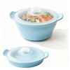 Collapsible Microwave Steamer Bowl, Silicone Microwave Cookware with Lid, Dishwasher