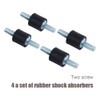 4pcs M4 Rubber Vibration Holder with Stud Bolt, Tensile Strength
