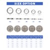 BLUEWING Stainless Steel Split Ring 25pcs Flat Ring High Strength