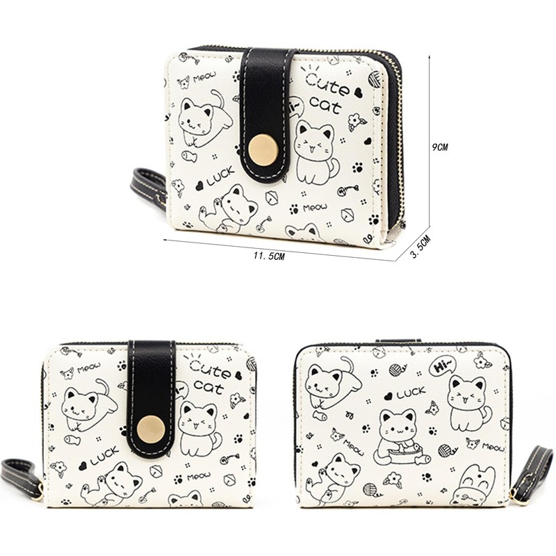 YIYIMUKI Wallet, Cat & Kids' Bifold Wallet, Cute, Children's Wallet,