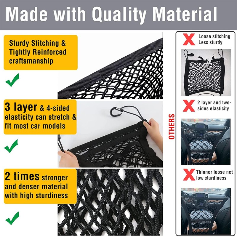 DYKESON Pet Barrier Dog Car Net Barrier with Car Mesh