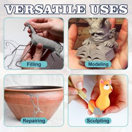 Seocam Epoxy Putty Sculpt Clay, 2 Part A & B for Sculpting, Modeling, Building, and Repairing, 2 Pound, Natural