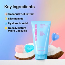 SOONDING Coconut Hydro Barrier Cream | Soothing & Barrier Repair Moisturizer with Panthenol, Ceramide & Squalane | Non-Greasy, Fragrance Free Capsule Cream Korean Skin Care (80ml / 2.7 fl oz)