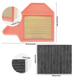 KEQGPCBE Comb Engine Cabin Air Filter for Dodge Grand Caravan 3.6L V6 2020 2019 2018 2017 2016 2015 2014 2013 2012 2011